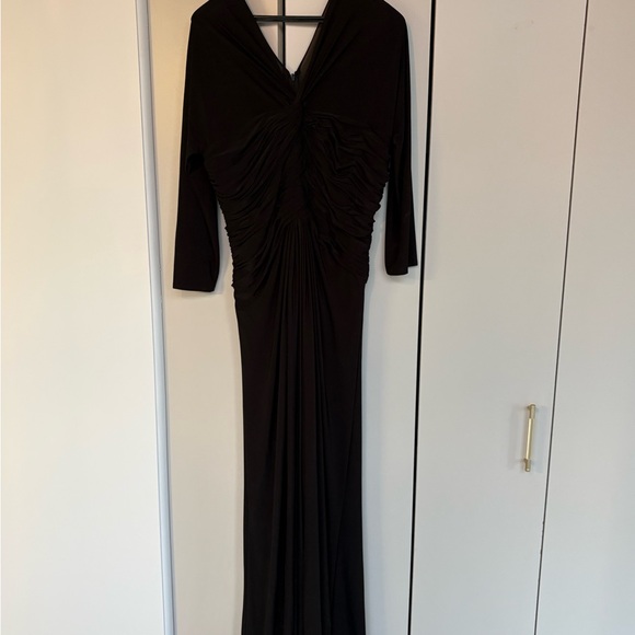 Tadashi Shoji Black Long Sleeve Gown - Picture 3 of 7